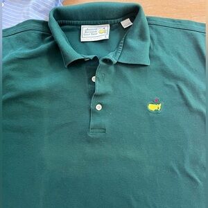 Augusta National green  cotton polo shirt Large fading
